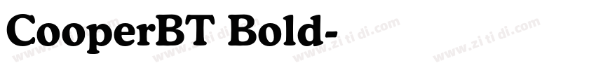 CooperBT Bold字体转换